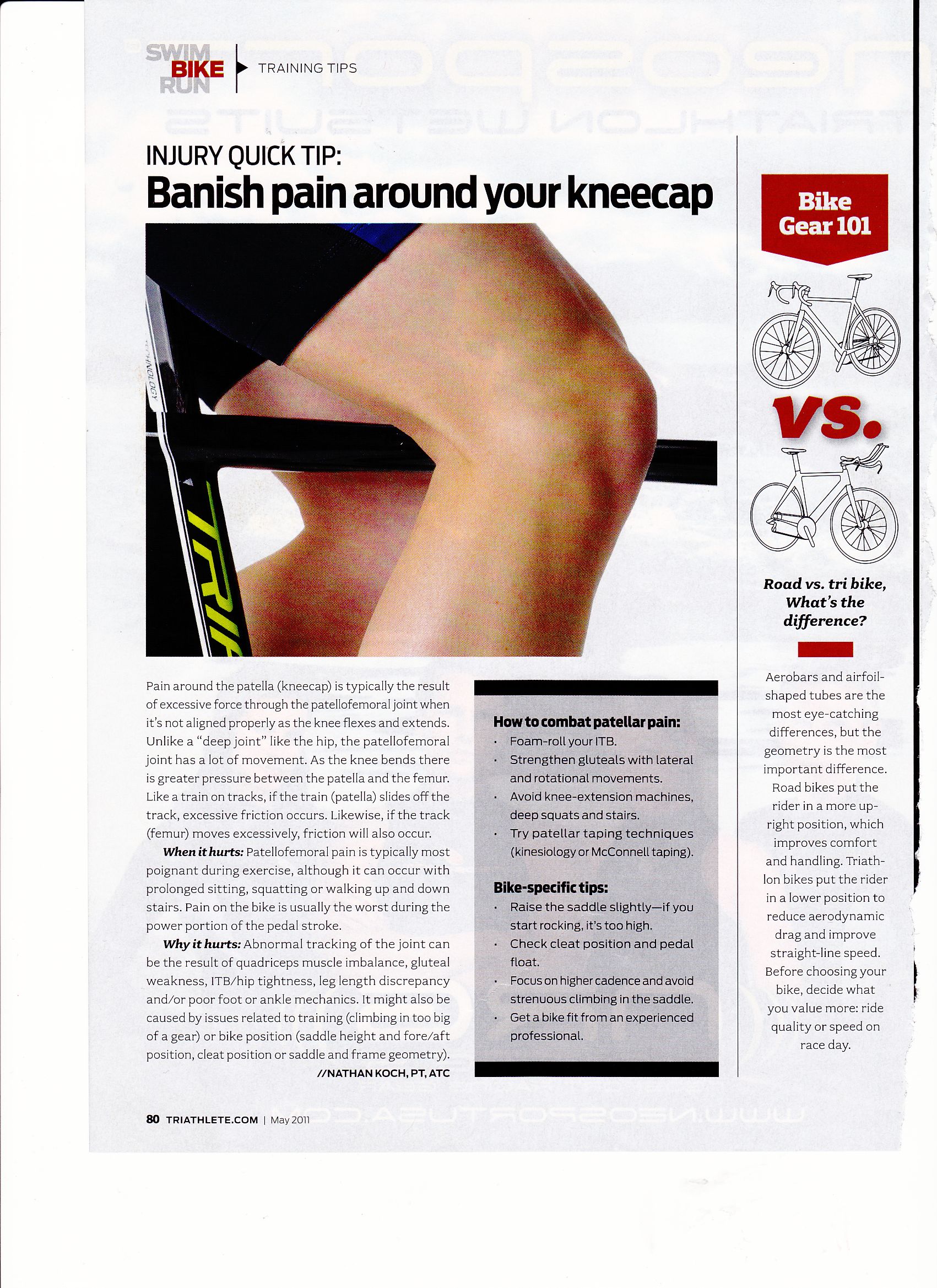 Bike: banish pain around your kneecap
